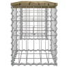 Banc de jardin design gabion 103x31x42 cm bois de pin imprégné 
