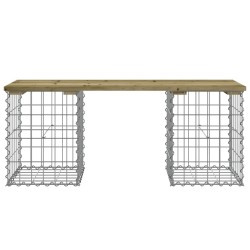 Banc de jardin design gabion 103x31x42 cm bois de pin imprégné 