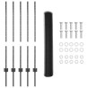Poteaux de clôture 10 pcs U-Channel Gris 100 cm Acier 
