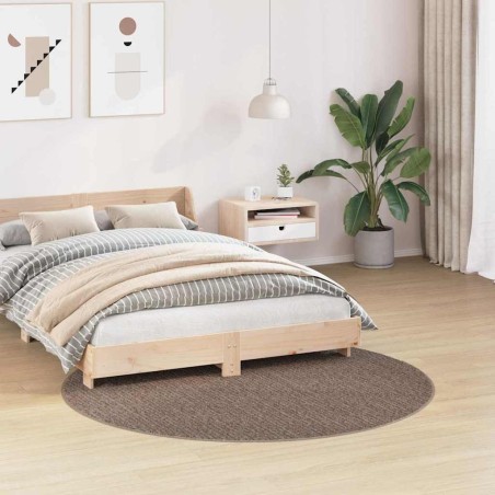 Tapis shaggy avec support en latex Marron ø160 cm 
