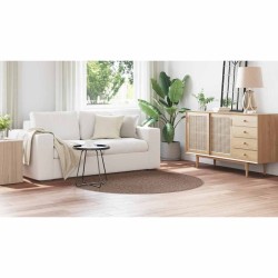 Tapis shaggy avec support en latex Marron ø160 cm 
