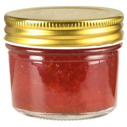 48 pcs Pots à confiture avec couvercle doré Verre 110 ml 