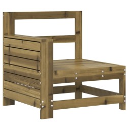 Canapé de jardin accoudoir 69x62x70,5 cm bois de pin imprégné 