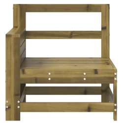 Canapé de jardin accoudoir 69x62x70,5 cm bois de pin imprégné 