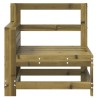 Canapé de jardin accoudoir 69x62x70,5 cm bois de pin imprégné 