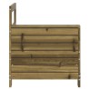 Canapé de jardin accoudoir 69x62x70,5 cm bois de pin imprégné 