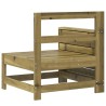 Canapé de jardin accoudoir 69x62x70,5 cm bois de pin imprégné 
