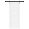 Porte glissante avec quincaillerie 'ORKDAL'en bois de pin massif blanc 