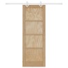 Porte coulissante avec quincaillerie 73,5x198,5 cm en bois massif de pin 