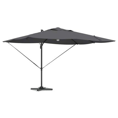 Parasol cantilever Roma avec LEDs en anthracite, 352x251x265 cm en aluminium. 