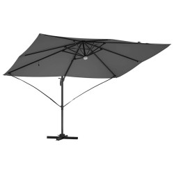 Parasol cantilever Roma avec LEDs en anthracite, 352x251x265 cm en aluminium. 