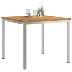 Table à manger d'extérieur 90x90x74,5 cm en bois massif 