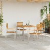 Table à manger d'extérieur 90x90x74,5 cm en bois massif 