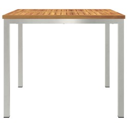 Table à manger d'extérieur 90x90x74,5 cm en bois massif 