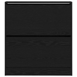 Armoire à chaussures avec tiroir basculant Chêne noir 80x21x87,5 cm 