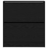 Armoire à chaussures avec tiroir basculant Chêne noir 80x21x87,5 cm 