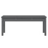 Banc de jardin gris 109x44x45 cm bois massif de pin 
