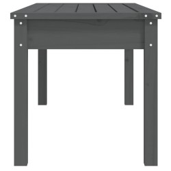 Banc de jardin gris 109x44x45 cm bois massif de pin 