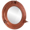 Miroir en forme de hublot mural Ø38 cm aluminium et verre 