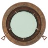 Miroir en forme de hublot mural Ø38 cm aluminium et verre 