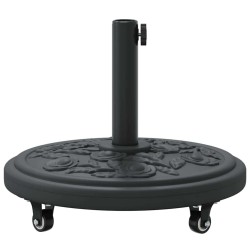 Base de parasol avec roues pour poteaux de 38-48 mm, 13 kg, ronde. 