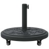 Base de parasol avec roues pour poteaux de 38-48 mm, 13 kg, ronde. 