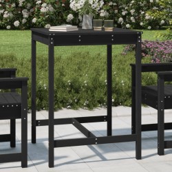Table de jardin noir 82,5x82,5x110 cm bois massif de pin 