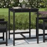 Table de jardin noir 82,5x82,5x110 cm bois massif de pin 