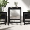 Table de jardin noir 82,5x82,5x110 cm bois massif de pin 