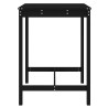 Table de jardin noir 82,5x82,5x110 cm bois massif de pin 