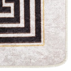 Tapis lavable antidérapant 160x230 cm Beige clair 
