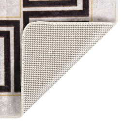 Tapis lavable antidérapant 160x230 cm Beige clair 