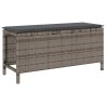Ensemble de salle à manger de jardin 3 pièces avec coussins Gris en Poly Rattan et Acacia 