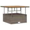 Ensemble de salle à manger de jardin 3 pièces avec coussins Gris en Poly Rattan et Acacia 