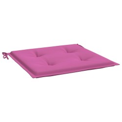 Coussins de chaise de jardin lot de 6 rose 50x50x4 cm tissu 