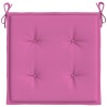 Coussins de chaise de jardin lot de 6 rose 50x50x4 cm tissu 