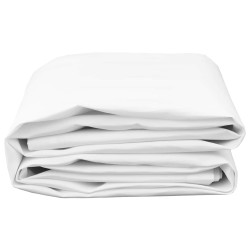 Tissu de rechange pour auvent Blanc 10x1,6 m 
