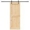 Porte coulissante et kit de quincaillerie 85x210 cm pin massif 