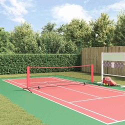Filet de tennis noir et rouge 301 x 90,5 x 87 cm Polyester 