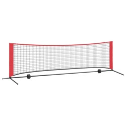Filet de tennis noir et rouge 301 x 90,5 x 87 cm Polyester 