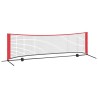 Filet de tennis noir et rouge 301 x 90,5 x 87 cm Polyester 
