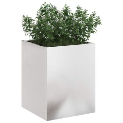 Cache-pot de jardin Argenté 50 x 32 x 40 cm Acier inoxydable 