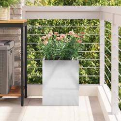 Cache-pot de jardin Argenté 50 x 32 x 40 cm Acier inoxydable 