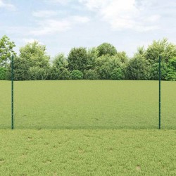 Piquets de clôture 5 pcs U-Channel Vert 120 cm Acier 