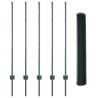 Piquets de clôture 5 pcs U-Channel Vert 120 cm Acier 