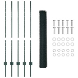Piquets de clôture 5 pcs U-Channel Vert 120 cm Acier 