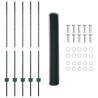 Piquets de clôture 5 pcs U-Channel Vert 120 cm Acier 
