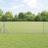 Clôture en fil soudé avec 13 poteaux 0,8x50 m en acier galvanisé 