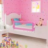 Barrière de sécurité de lit d'enfant Rose 120x42 cm Polyester 