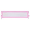 Barrière de sécurité de lit d'enfant Rose 120x42 cm Polyester 